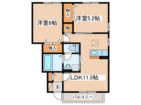 オークリーフの物件間取画像